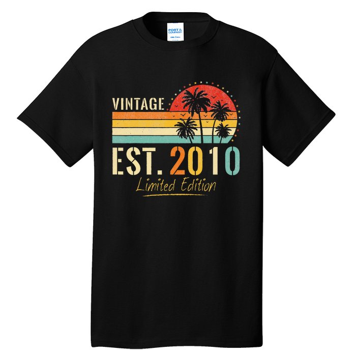 13 Years Old Vintage Est 2010 Limited Edition 13th Birthday Tall T-Shirt