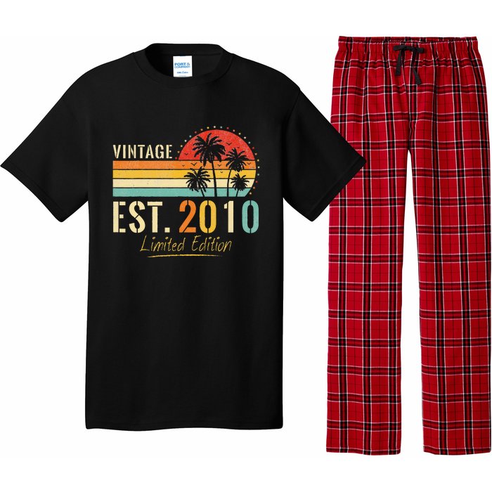 13 Years Old Vintage Est 2010 Limited Edition 13th Birthday Pajama Set