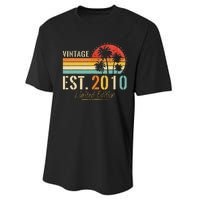 13 Years Old Vintage Est 2010 Limited Edition 13th Birthday Performance Sprint T-Shirt