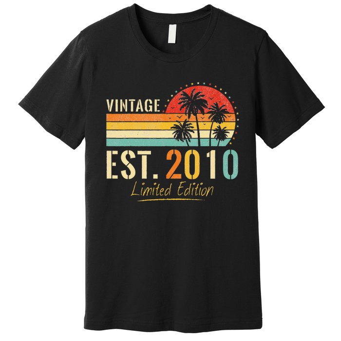 13 Years Old Vintage Est 2010 Limited Edition 13th Birthday Premium T-Shirt