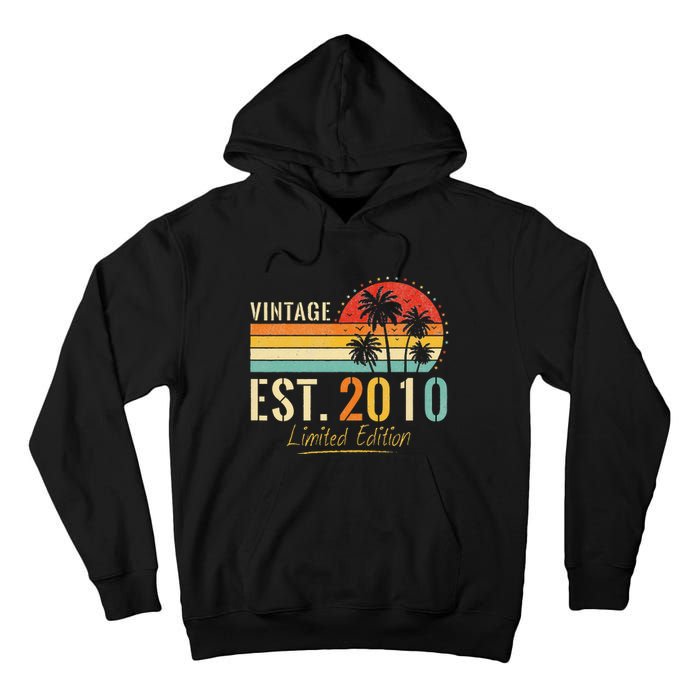 13 Years Old Vintage Est 2010 Limited Edition 13th Birthday Tall Hoodie