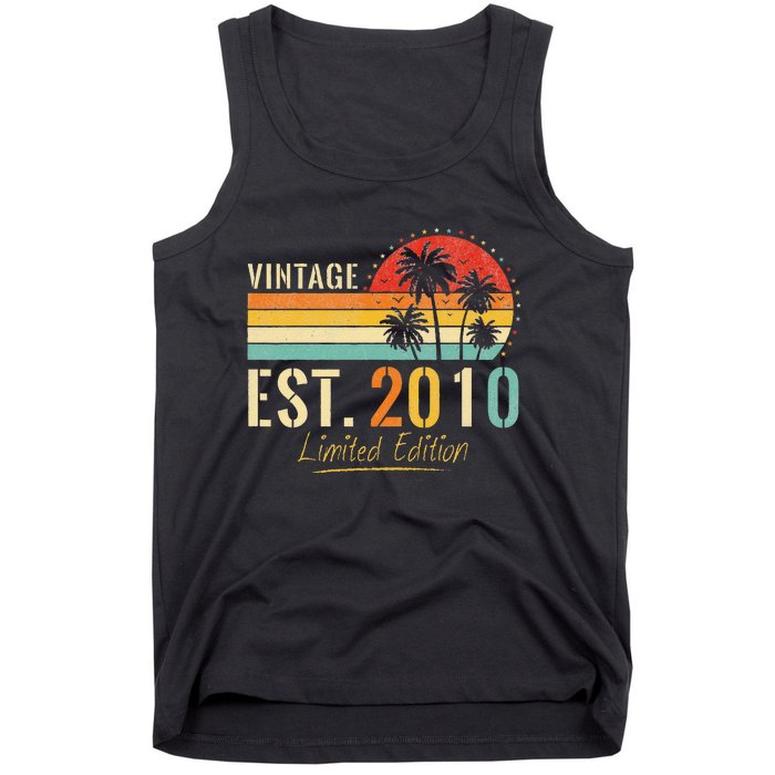 13 Years Old Vintage Est 2010 Limited Edition 13th Birthday Tank Top