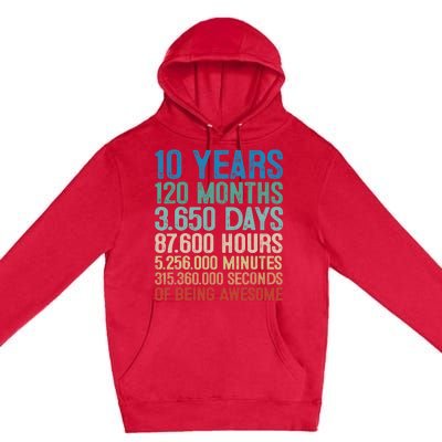 10 Year Old Gift Decorations 10th Bday Awesome 2013 Birthday Premium Pullover Hoodie