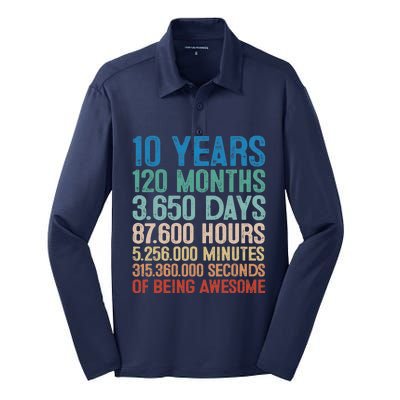 10 Year Old Gift Decorations 10th Bday Awesome 2013 Birthday Silk Touch Performance Long Sleeve Polo