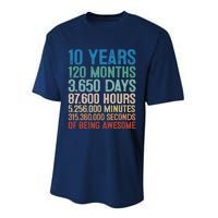 10 Year Old Gift Decorations 10th Bday Awesome 2013 Birthday Performance Sprint T-Shirt