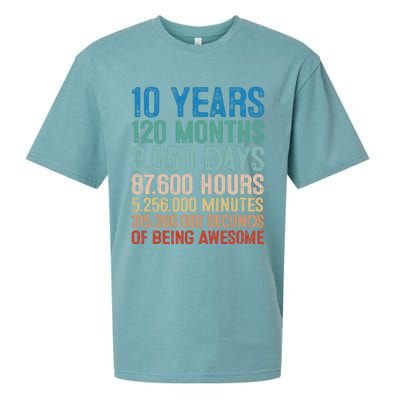 10 Year Old Gift Decorations 10th Bday Awesome 2013 Birthday Sueded Cloud Jersey T-Shirt