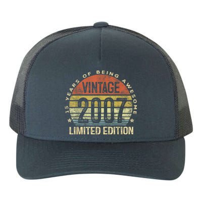 15 Year Old Gifts Vintage 2007 Limited Edition 15th Birthday Yupoong Adult 5-Panel Trucker Hat