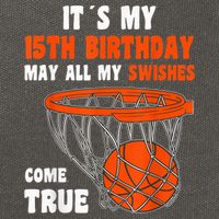 15 Year Old Happy 15th Birthday Basketball 15th Birthday Cotton Canvas Backpack