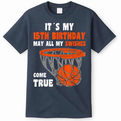 15 Year Old Happy 15th Birthday Basketball 15th Birthday T-Shirt