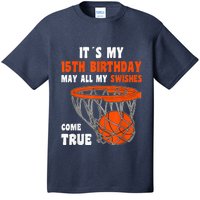 15 Year Old Happy 15th Birthday Basketball 15th Birthday T-Shirt