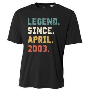 19 Years Old Gifts Legend Since April 2003 19th Birthday Cooling Performance Crew T-Shirt