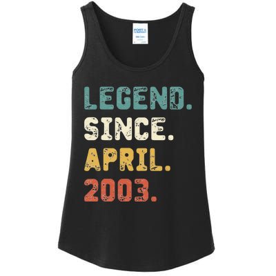 19 Years Old Gifts Legend Since April 2003 19th Birthday Ladies Essential Tank