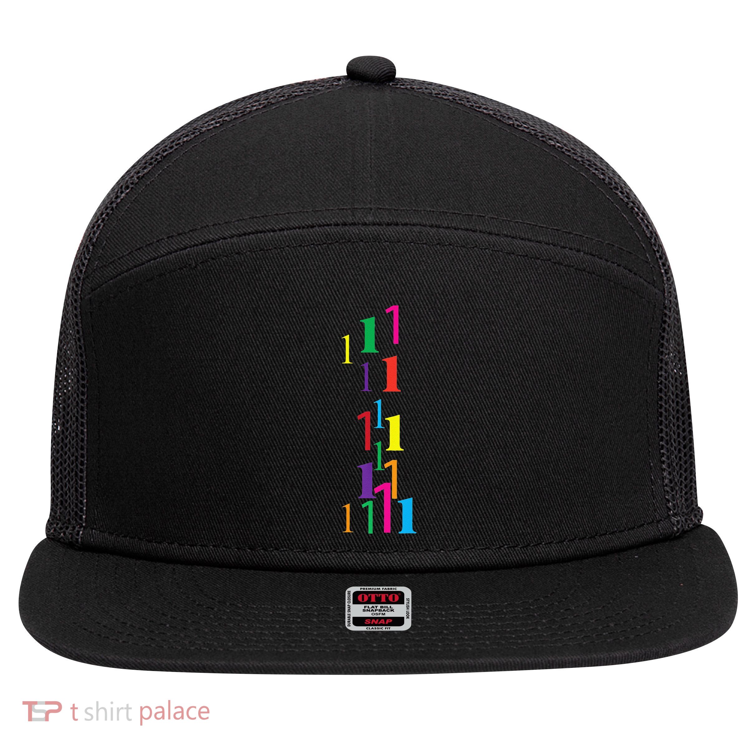1 Year Old Birthday 1st BDay Number 1 7 Panel Mesh Trucker Snapback Hat