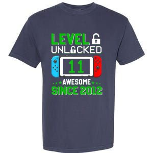 11 Year Old Boy Level 11 Unlocked Awesome 2012 11th Birthday Garment-Dyed Heavyweight T-Shirt