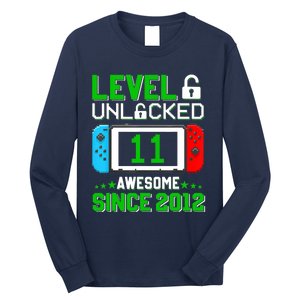 11 Year Old Boy Level 11 Unlocked Awesome 2012 11th Birthday Long Sleeve Shirt