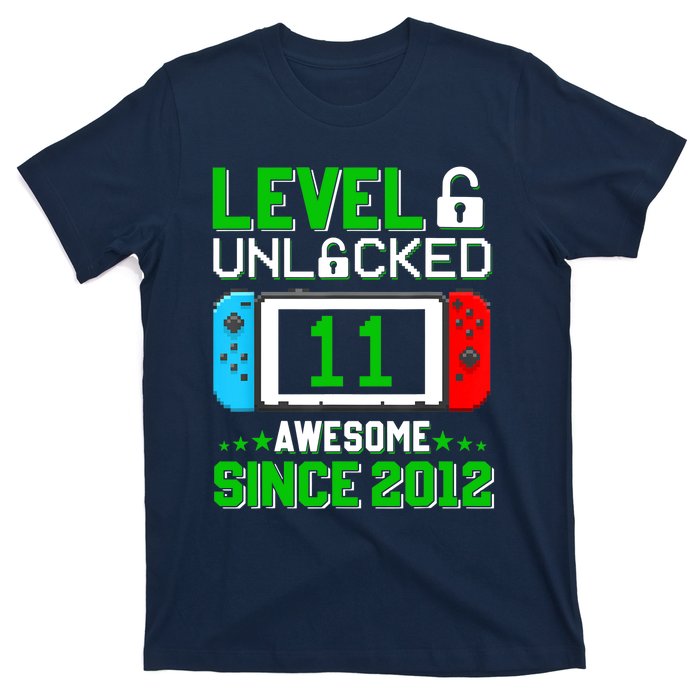 11 Year Old Boy Level 11 Unlocked Awesome 2012 11th Birthday T-Shirt