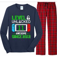 11 Year Old Boy Level 11 Unlocked Awesome 2012 11th Birthday Long Sleeve Pajama Set