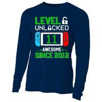 11 Year Old Boy Level 11 Unlocked Awesome 2012 11th Birthday Cooling Performance Long Sleeve Crew