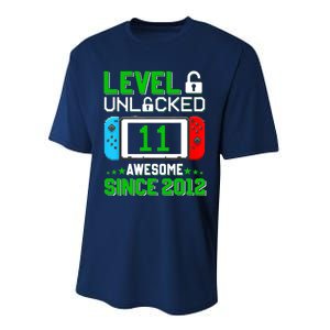 11 Year Old Boy Level 11 Unlocked Awesome 2012 11th Birthday Performance Sprint T-Shirt