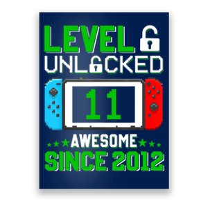 11 Year Old Boy Level 11 Unlocked Awesome 2012 11th Birthday Poster