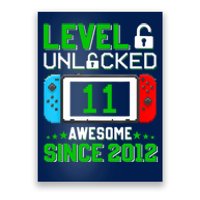 11 Year Old Boy Level 11 Unlocked Awesome 2012 11th Birthday Poster