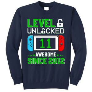 11 Year Old Boy Level 11 Unlocked Awesome 2012 11th Birthday Tall Sweatshirt