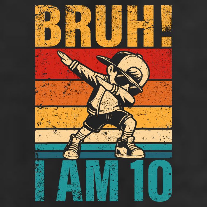 10 Year Old Birthday Dabbing Boy Bruh ItS My 10th Birthday Adult Drive Performance Visor