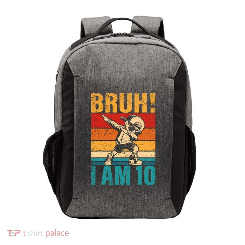 10 Year Old Birthday Dabbing Boy Bruh ItS My 10th Birthday Vector Backpack
