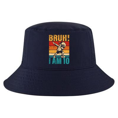 10 Year Old Birthday Dabbing Boy Bruh ItS My 10th Birthday Cool Comfort Performance Bucket Hat