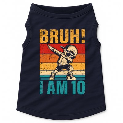 10 Year Old Birthday Dabbing Boy Bruh ItS My 10th Birthday Doggie Tank