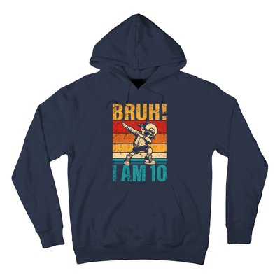 10 Year Old Birthday Dabbing Boy Bruh ItS My 10th Birthday Hoodie