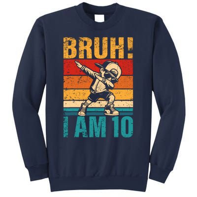 10 Year Old Birthday Dabbing Boy Bruh ItS My 10th Birthday Sweatshirt