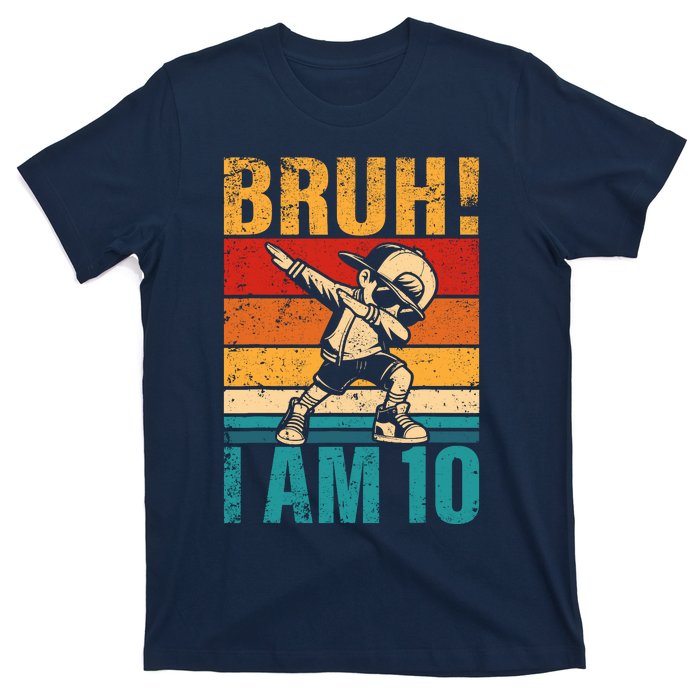 10 Year Old Birthday Dabbing Boy Bruh ItS My 10th Birthday T-Shirt