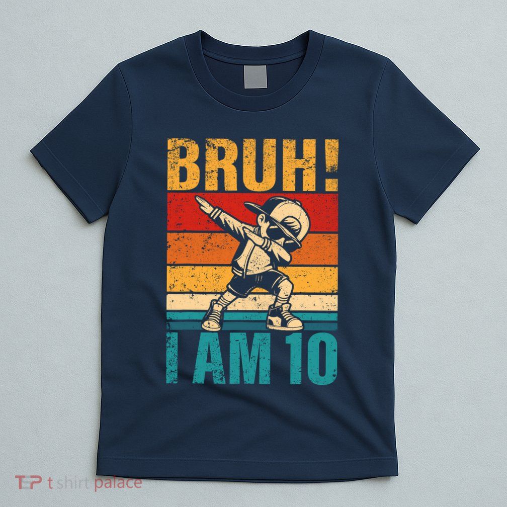 10 Year Old Birthday Dabbing Boy Bruh ItS My 10th Birthday T-Shirt