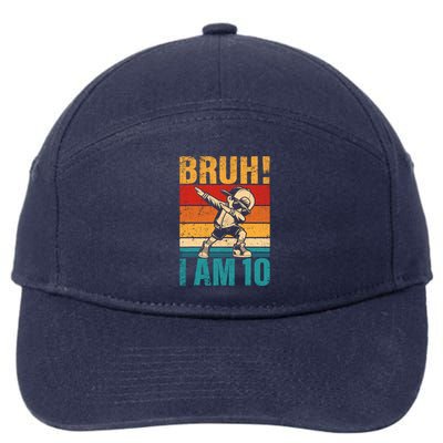 10 Year Old Birthday Dabbing Boy Bruh ItS My 10th Birthday 7-Panel Snapback Hat