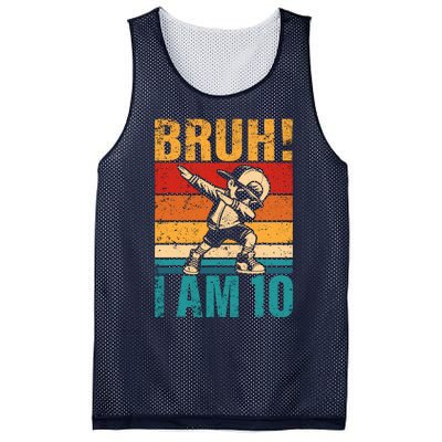 10 Year Old Birthday Dabbing Boy Bruh ItS My 10th Birthday Mesh Reversible Basketball Jersey Tank