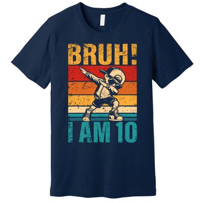 10 Year Old Birthday Dabbing Boy Bruh ItS My 10th Birthday Premium T-Shirt