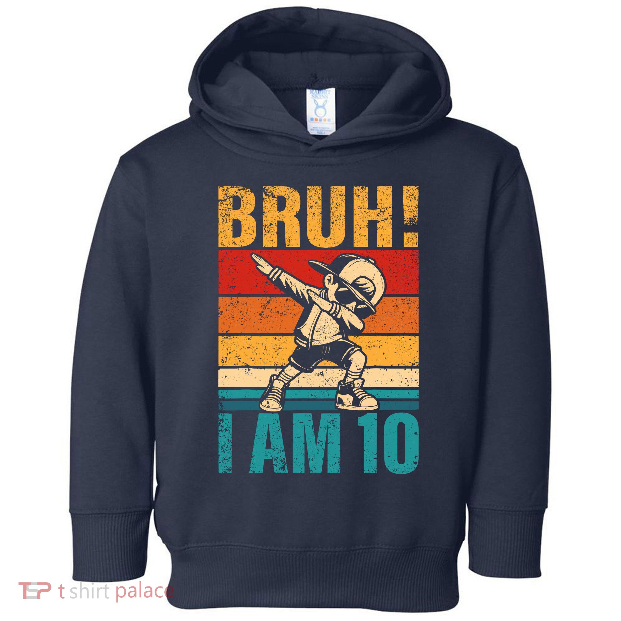 10 Year Old Birthday Dabbing Boy Bruh ItS My 10th Birthday Toddler Hoodie