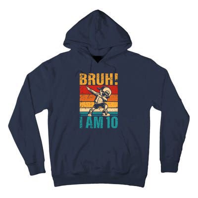 10 Year Old Birthday Dabbing Boy Bruh ItS My 10th Birthday Tall Hoodie