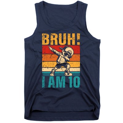 10 Year Old Birthday Dabbing Boy Bruh ItS My 10th Birthday Tank Top