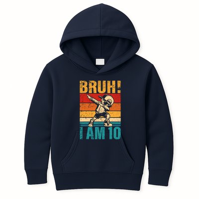 10 Year Old Birthday Dabbing Boy Bruh ItS My 10th Birthday Kids Hoodie