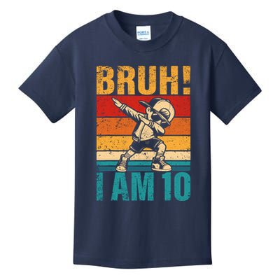 10 Year Old Birthday Dabbing Boy Bruh ItS My 10th Birthday Kids T-Shirt