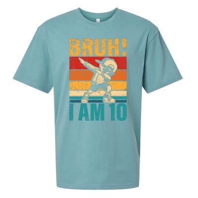 10 Year Old Birthday Dabbing Boy Bruh ItS My 10th Birthday Sueded Cloud Jersey T-Shirt