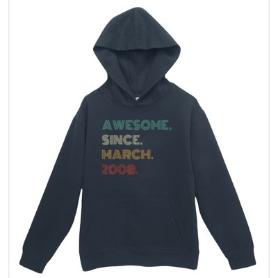 15 Years Old Awesome Since March 2008 15th Birthday Urban Pullover Hoodie