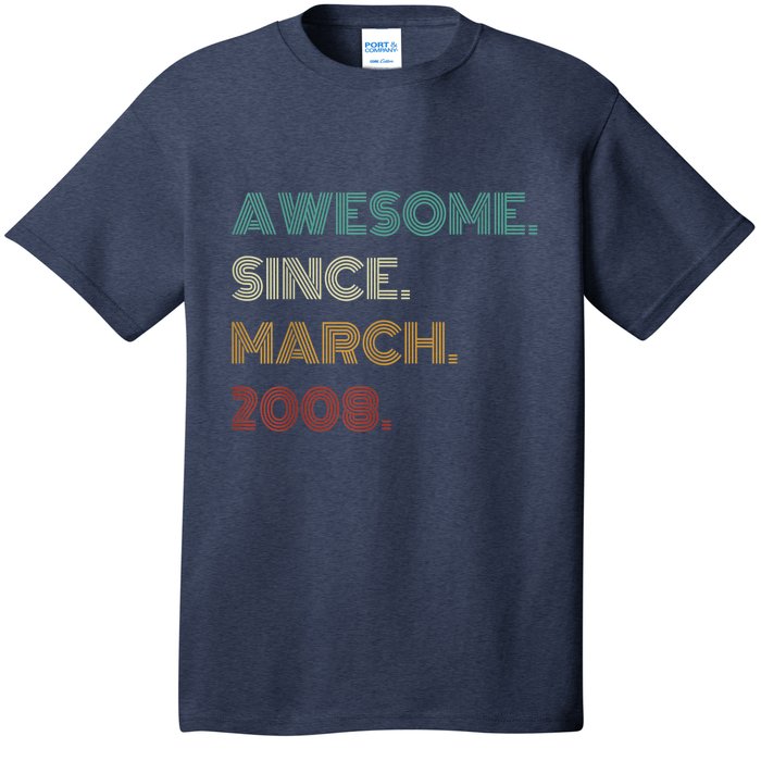 15 Years Old Awesome Since March 2008 15th Birthday T-Shirt