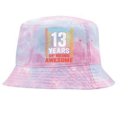 13 Years Old 13th Birthday Gift Vintage 156 Month Boy Girl Tie-Dyed Bucket Hat