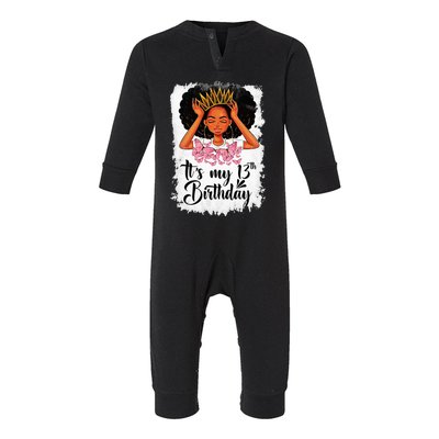 13 Year Old Gift Women Teenager Its My 13th Birthday Infant Fleece One Piece