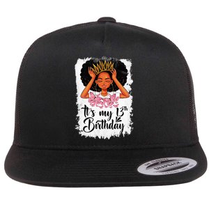 13 Year Old Gift Women Teenager Its My 13th Birthday Flat Bill Trucker Hat