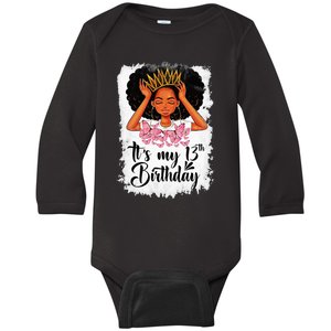 13 Year Old Gift Women Teenager Its My 13th Birthday Baby Long Sleeve Bodysuit