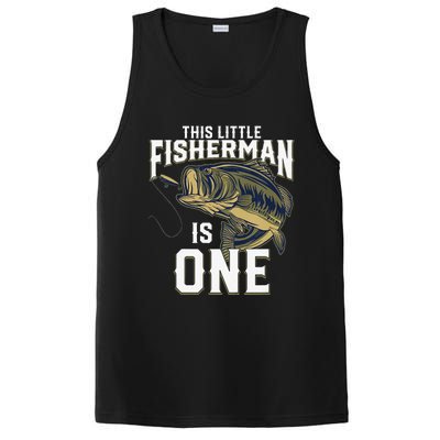 1 Year Old Fishing Birthday Party Fisherman 1st Gift For PosiCharge Competitor Tank